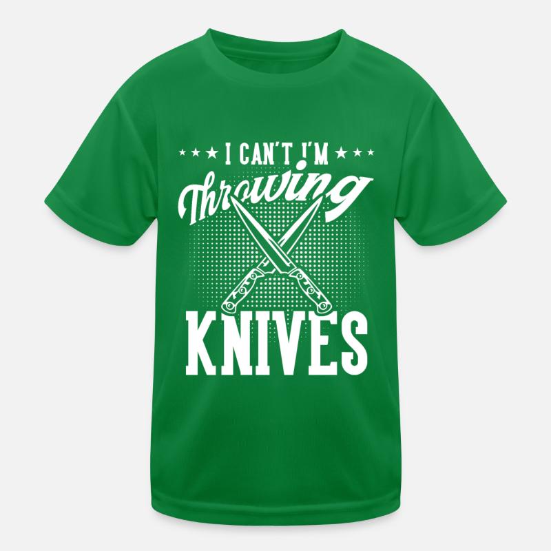 Messerwurfscheibe Geschenk Messerwerfer Kinder Funktions-T-Shirt
