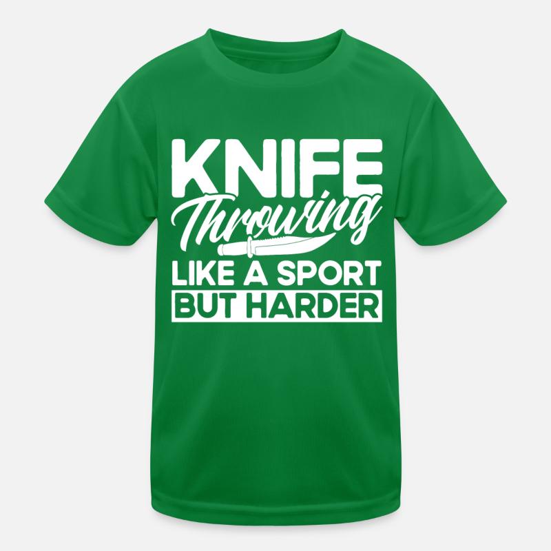 Messerwurfscheibe Geschenk Messerwerfer Kinder Funktions-T-Shirt