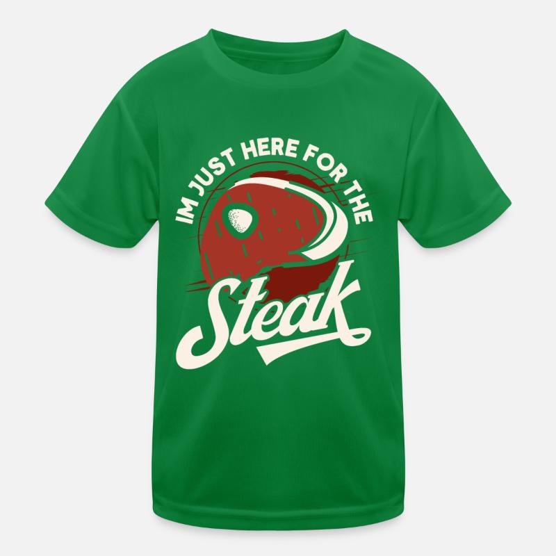 Meat Lover Saying Funny BBQ Meat Steak Kids Functional T-Shirt