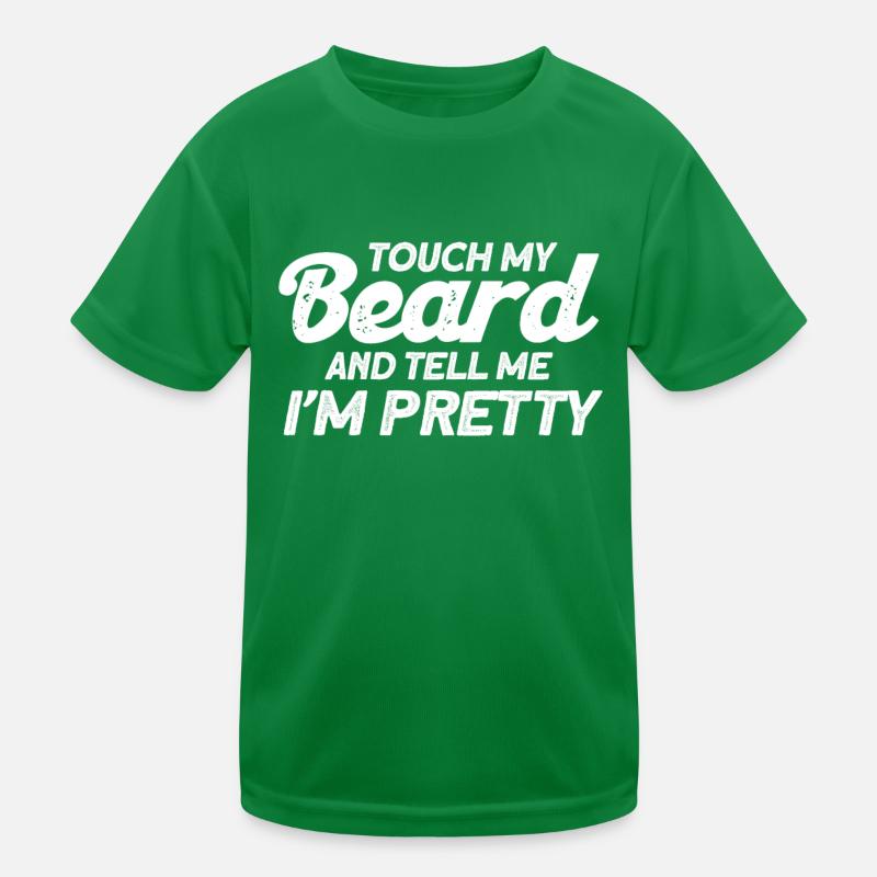 Beards Saying Funny Beard Gift Beard Kids Functional T-Shirt
