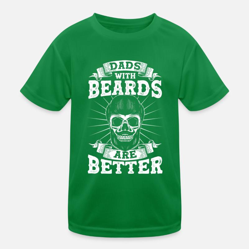 Beards Saying Funny Beard Gift Beard Kids Functional T-Shirt