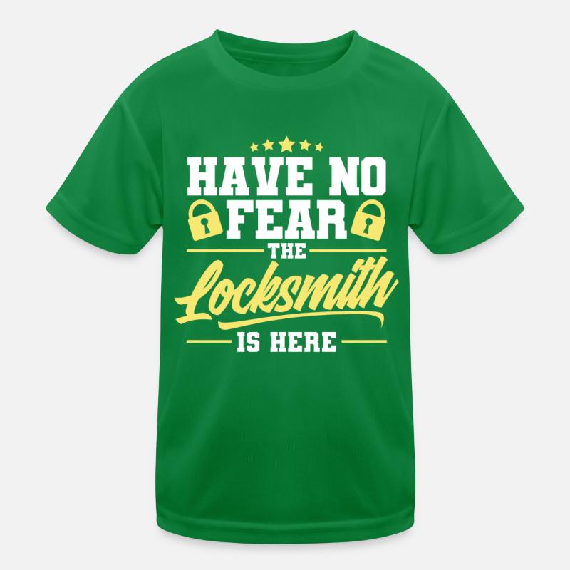 Locksmith lock picking employee locksmith shop Kids Functional T-Shirt