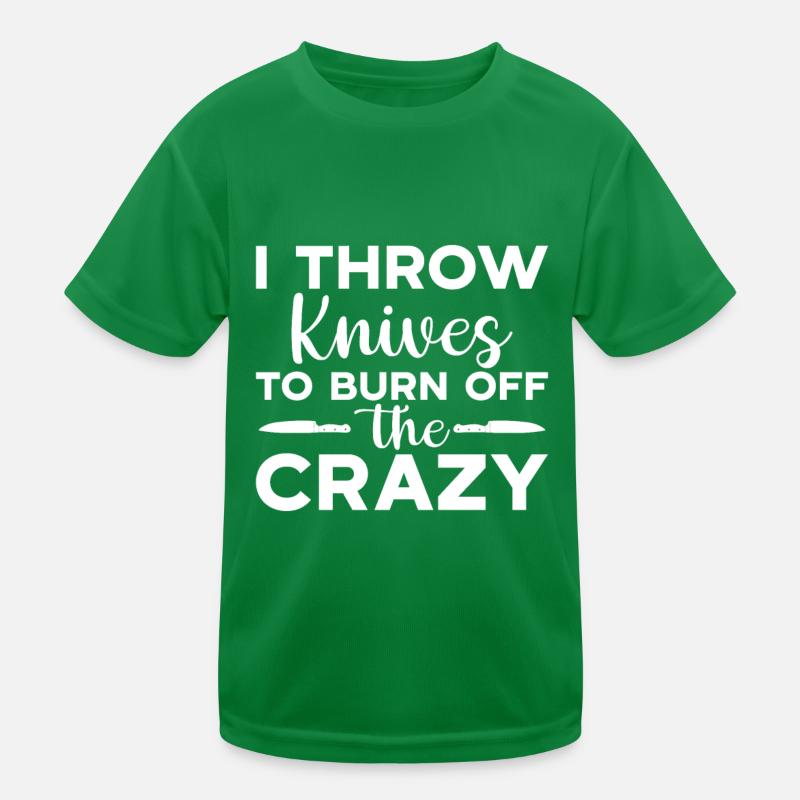 Messerwurfscheibe Geschenk Messerwerfer Kinder Funktions-T-Shirt