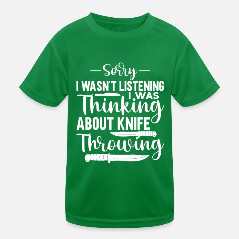 Messerwurfscheibe Geschenk Messerwerfer Kinder Funktions-T-Shirt
