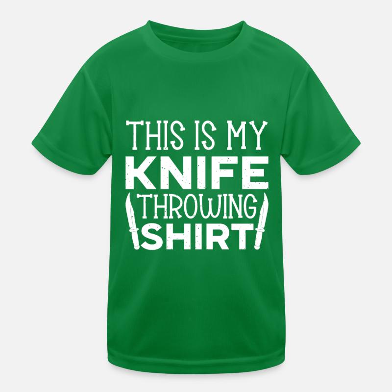 Messerwurfscheibe Geschenk Messerwerfer Kinder Funktions-T-Shirt