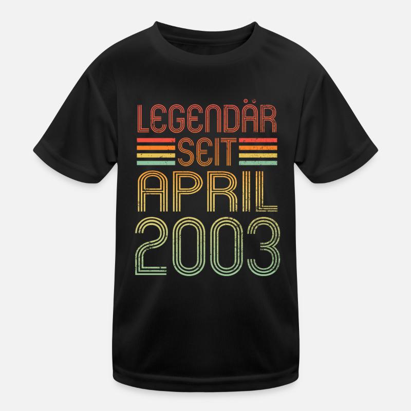 Legendär seit April 2003 - Geburtstag Retro Kinder Funktions-T-Shirt