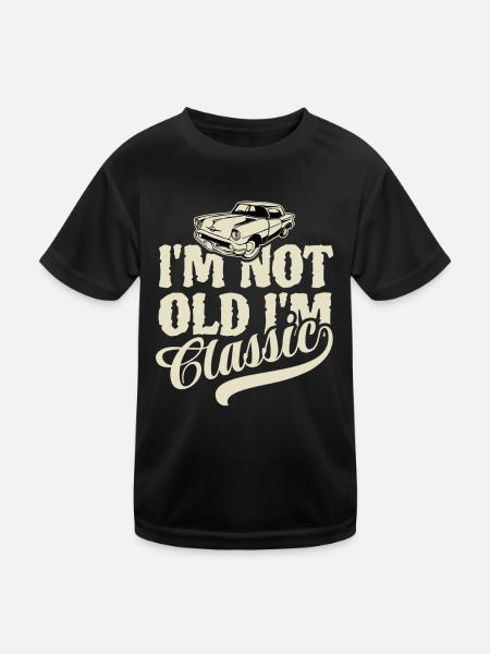 I'm not old I'm classic - Vintage Retro Auto - Kids Functional T-Shirt - black - Front