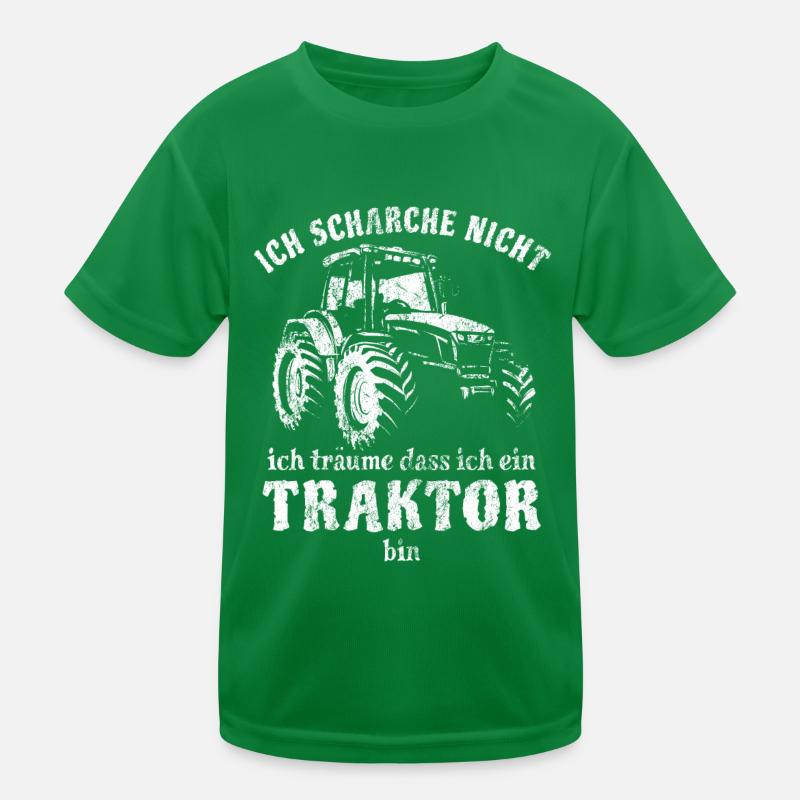 Ich schnarche nicht ich träume - Traktor - Bauer Kinder Funktions-T-Shirt