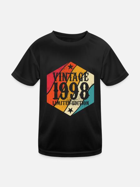 Vintage 1998 Limited Edition - Gift - Kids Functional T-Shirt - black - Front