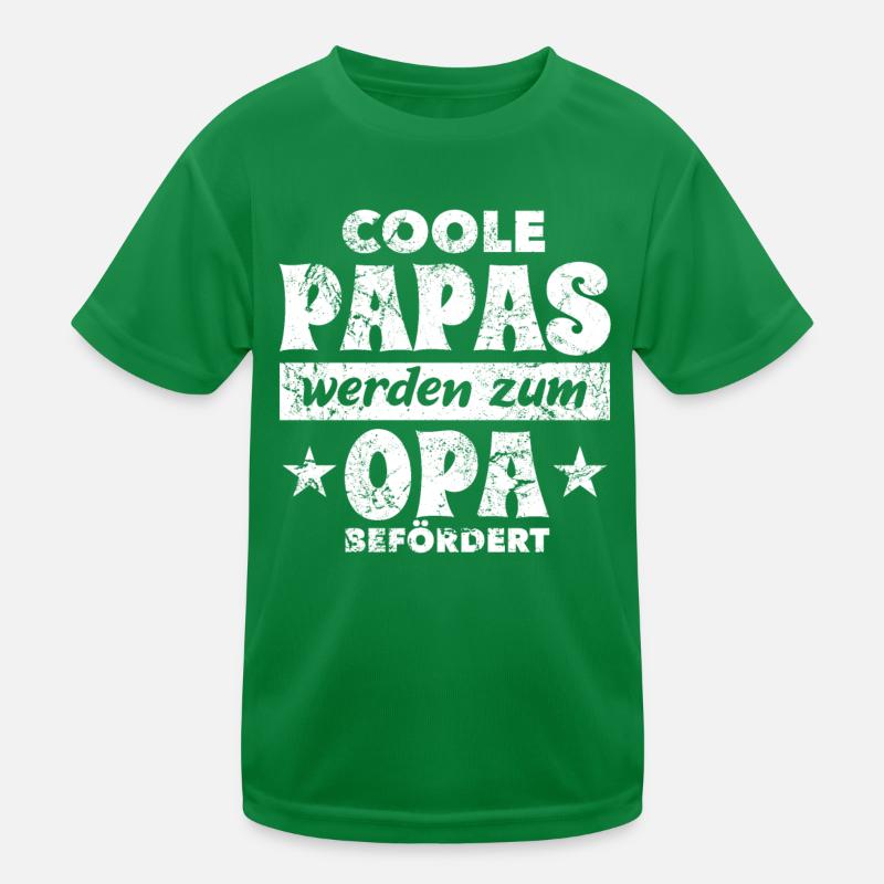 Coole Papas werden zum Opa befördert - Spruch Kinder Funktions-T-Shirt