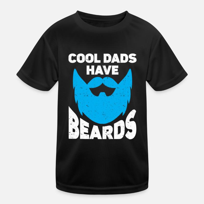 Bart Spruch Bärtiger Vater Ehemann Geschenk, Bart - Kinder Funktions-T-Shirt - Schwarz