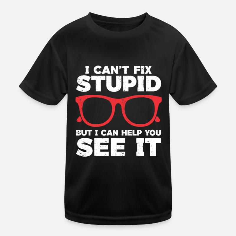 Optometrist Optiker Optometrie - Kinder Funktions-T-Shirt - Schwarz