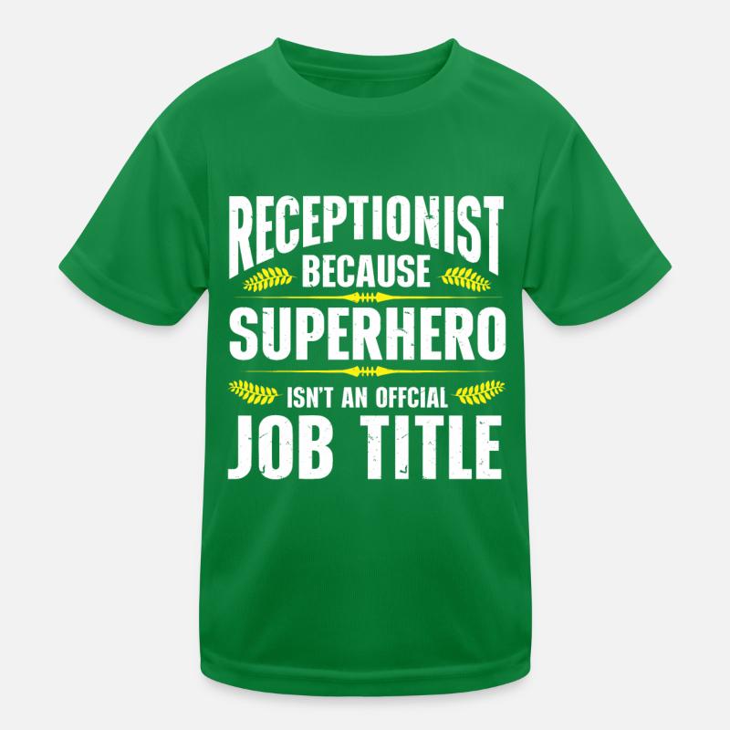 Receptionist Office Worker Kids Functional T-Shirt