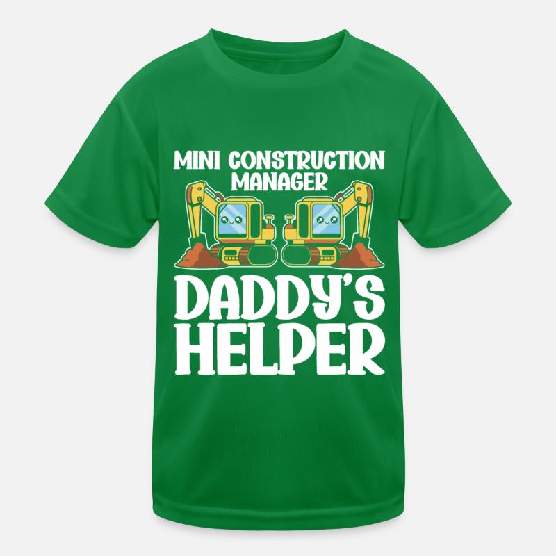 Construction Project Manager Kids Functional T-Shirt