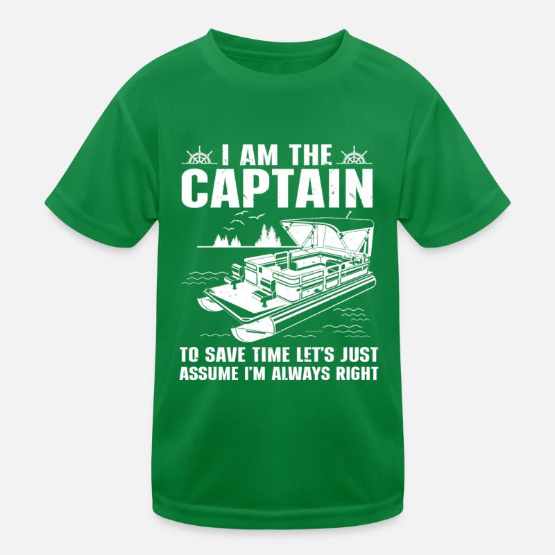 Pontoon Boot Pontoon Kapitän Kinder Funktions-T-Shirt
