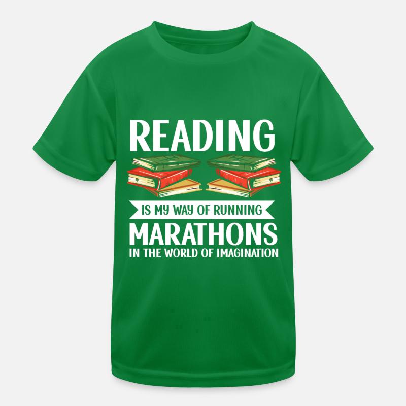 Reading Bookworm Kids Functional T-Shirt