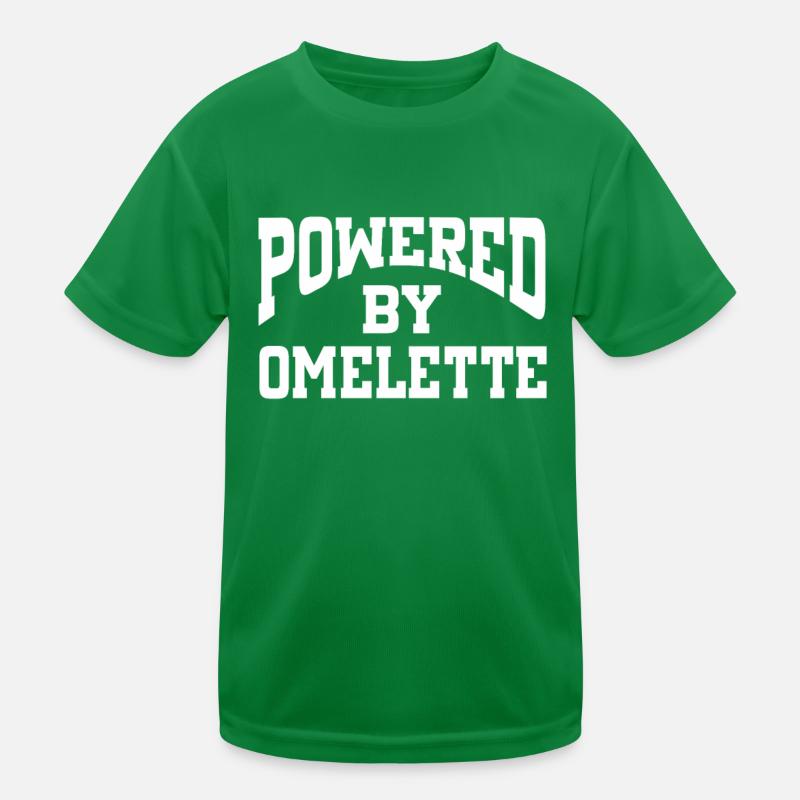 Powered By Omelette Kinder Funktions-T-Shirt