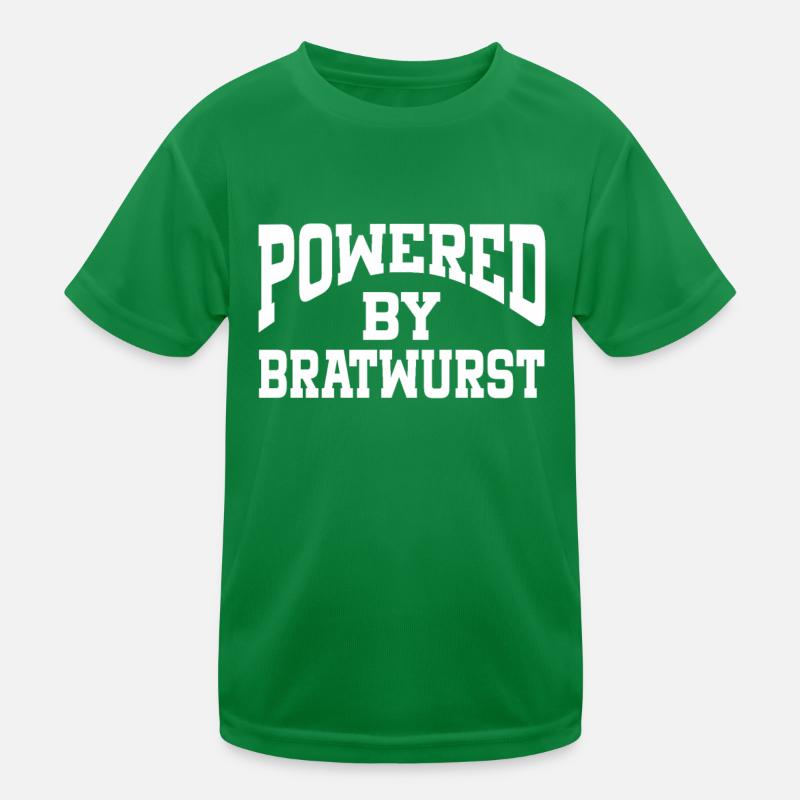 Powered By Bratwurst Kids Functional T-Shirt
