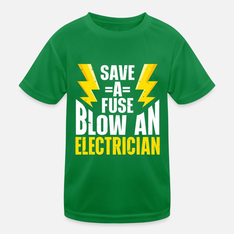 Electrician Kids Functional T-Shirt