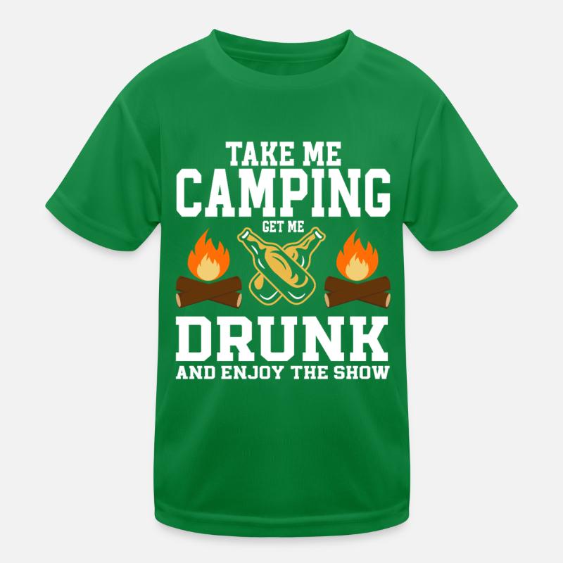 Camping Campfire Camper Kinder Funktions-T-Shirt