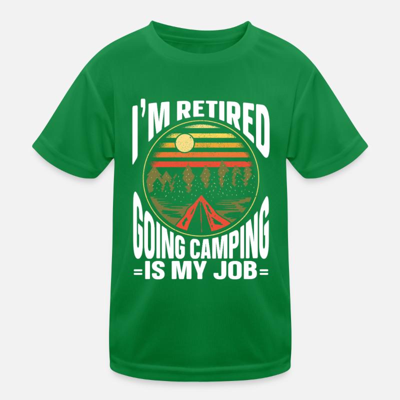 Camping Campfire Camper Kinder Funktions-T-Shirt