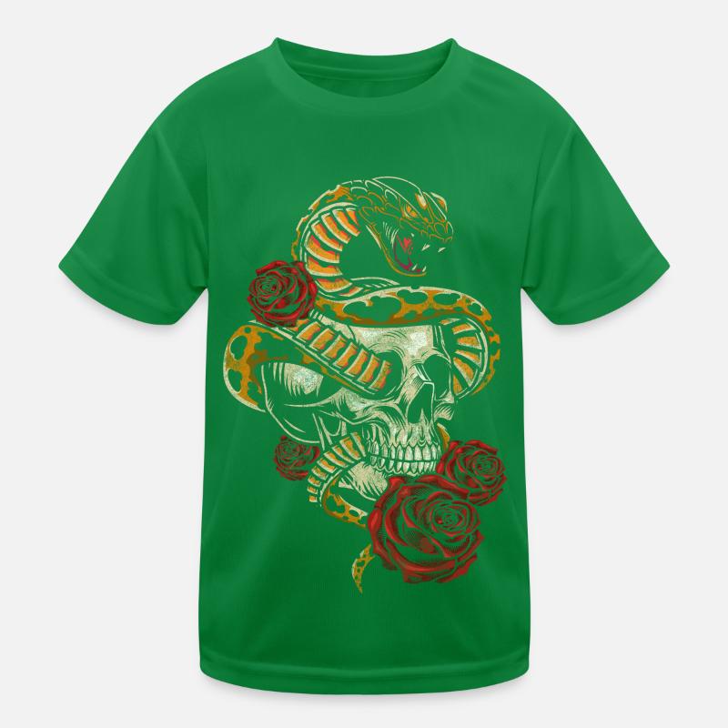 Skull Hardrock Biker T-shirt sport Enfant