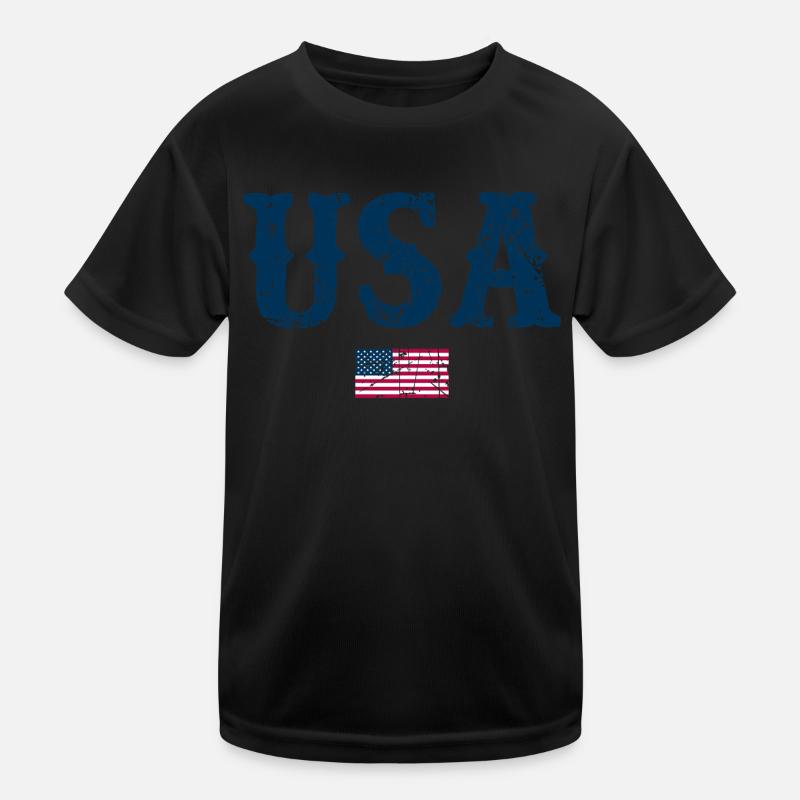 Drapeau des États-Unis T-shirt sport Enfant