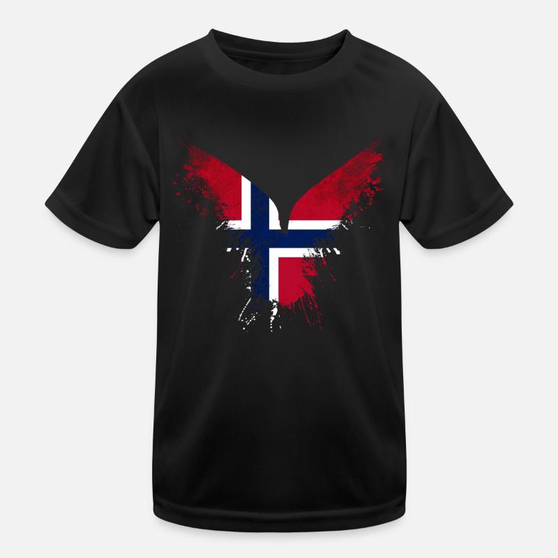 Norway Flag Kids Functional T-Shirt