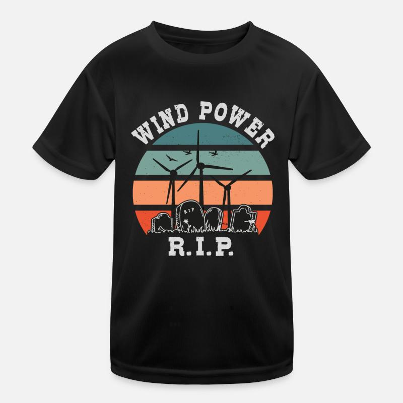 L’énergie éolienne RIP, non à l’énergie éolienne T-shirt sport Enfant