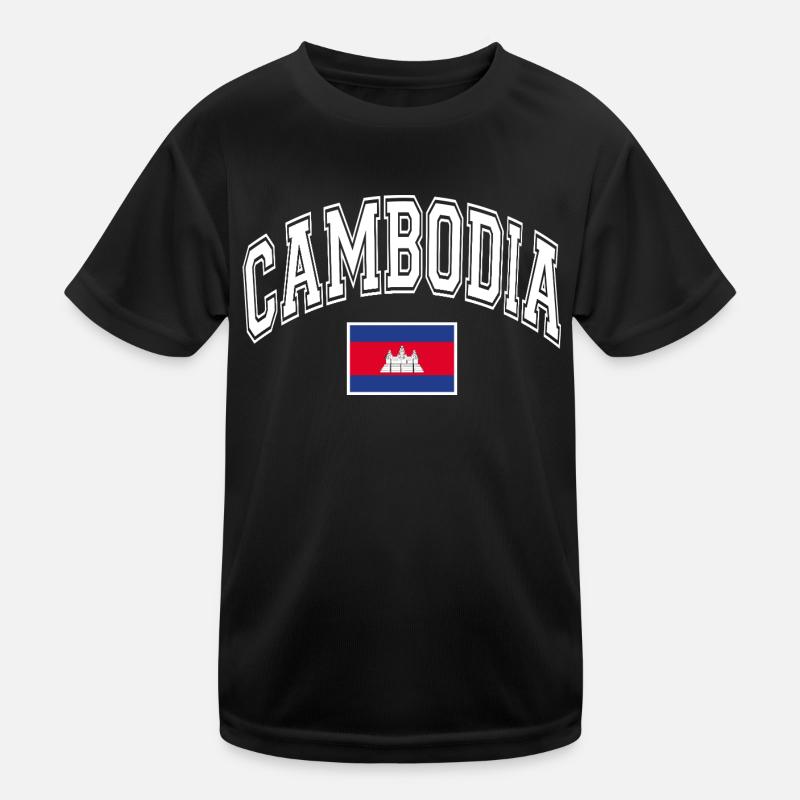 Cambodia Flag Kids Functional T-Shirt