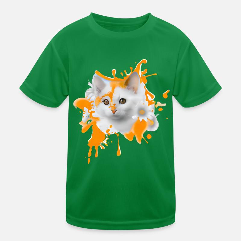 Chat fleuri T-shirt sport Enfant