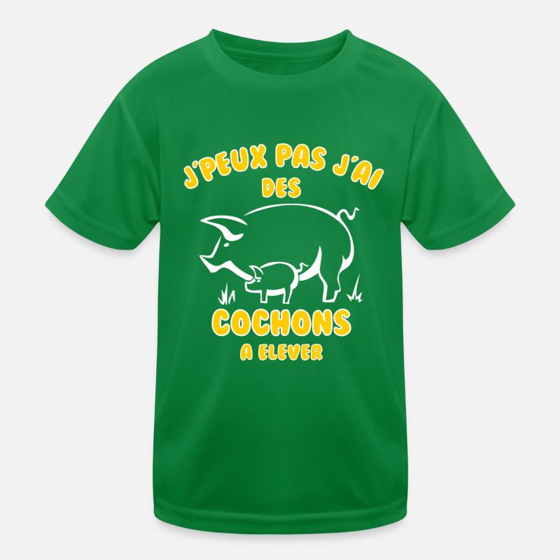 J’peux pas j’ai des cochons à élever T-shirt sport Enfant