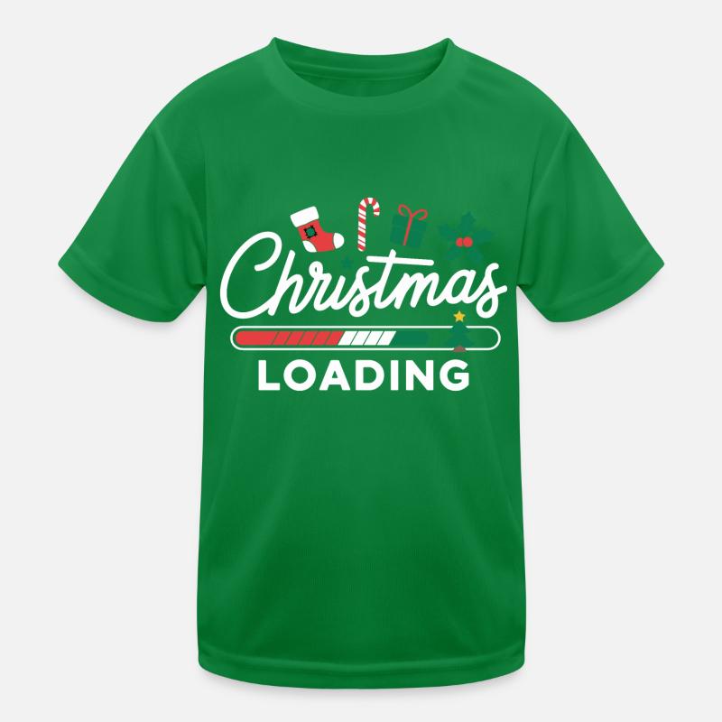 Christmas Loading Loading Bar Christmas Kids Functional T-Shirt
