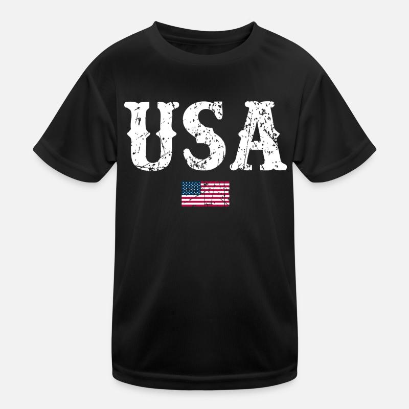 Drapeau des États-Unis T-shirt sport Enfant