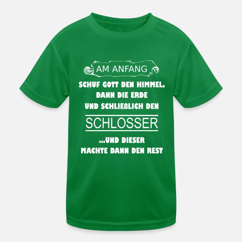 Schlosser Spruch Stolz Kinder Funktions-T-Shirt