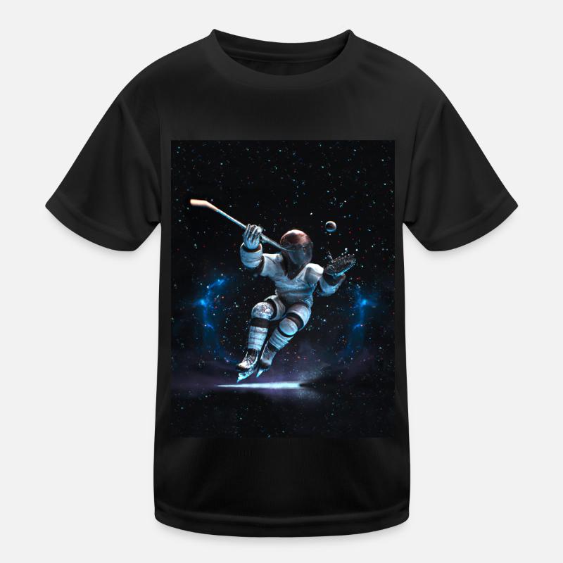 Ice Hockey Space Power Kids Functional T-Shirt