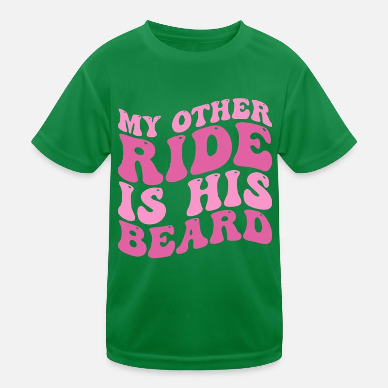 Mein anderer Wagen ist sein Beard Tees Groovy Beard Lover Kinder Funktions-T-Shirt