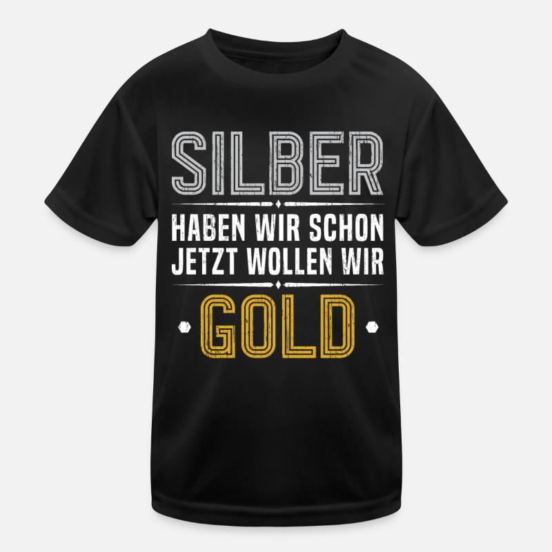 Silberhochzeit 25 Jahre Ehe Geschenk Kinder Funktions-T-Shirt