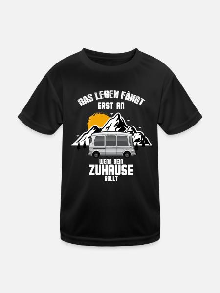 Caravane Camping Camping Amis Camping Fans - T-shirt sport Enfant - noir - Devant