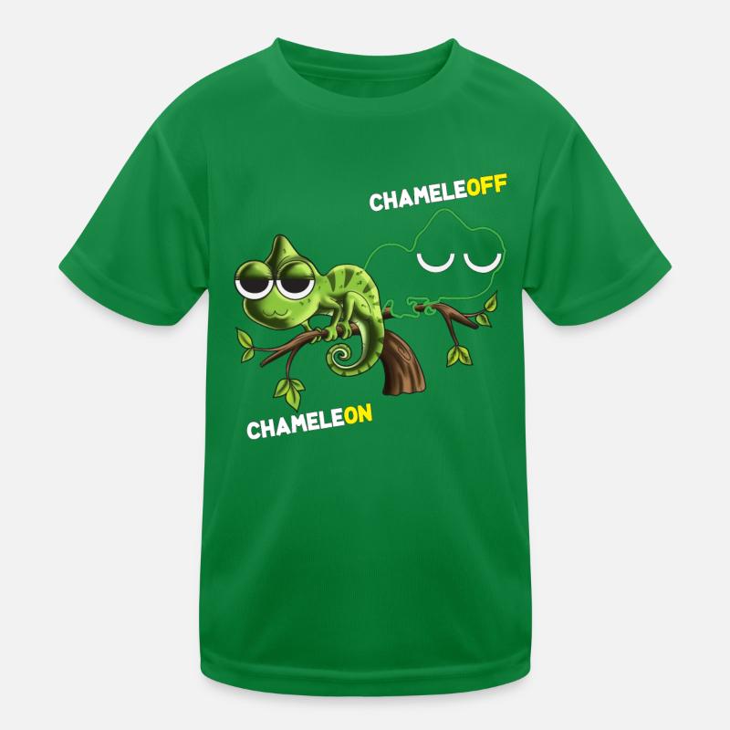 Chameleon Chameleoff Light Switch Camouflage Lizard Kids Functional T-Shirt