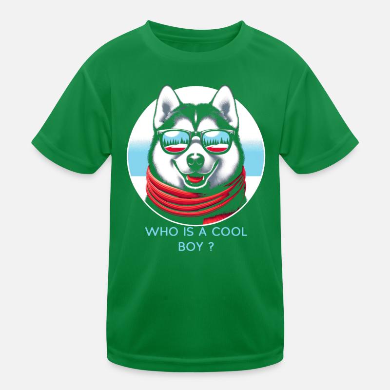 Coole Husky-Vitrine Kinder Funktions-T-Shirt