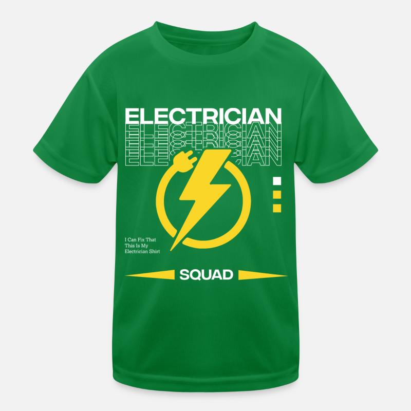 Voltage Circuits Electro Electrician Craftsmen Kids Functional T-Shirt