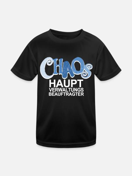 Chaos Beauftragter - lustiger Spruch für Väter - Kinder Funktions-T-Shirt - Schwarz