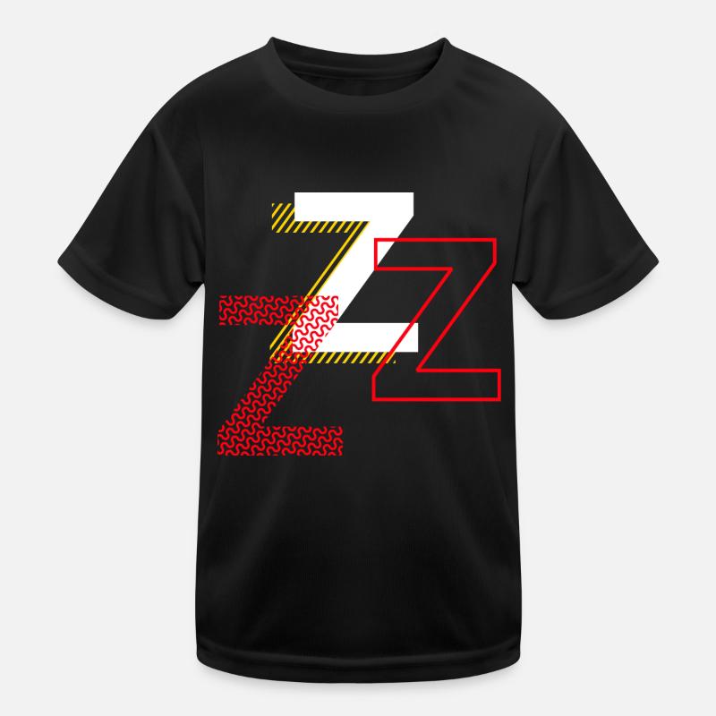 Alphabet Design Buchstabe Z Kinder Funktions-T-Shirt
