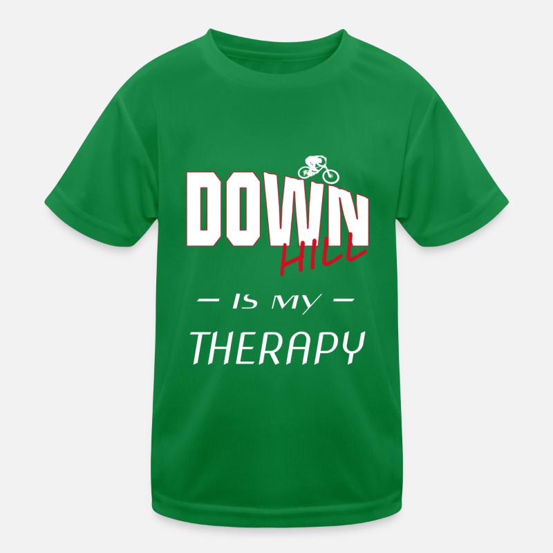 downhill is my therapy Kinder Funktions-T-Shirt