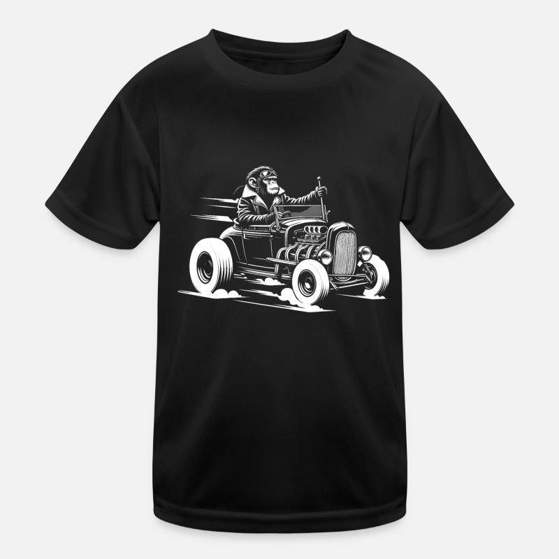 Affe am Steuer Kinder Funktions-T-Shirt