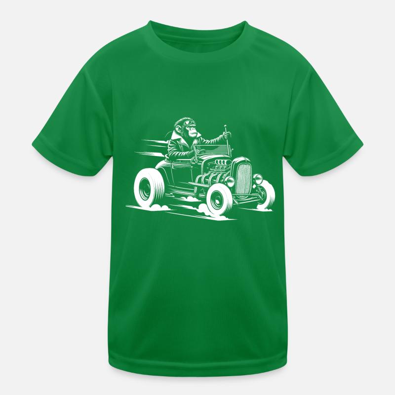 Affe am Steuer Kinder Funktions-T-Shirt