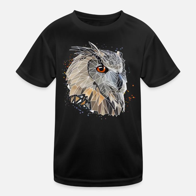 Chouette low poly cool | Géométrique | Triangles T-shirt sport Enfant