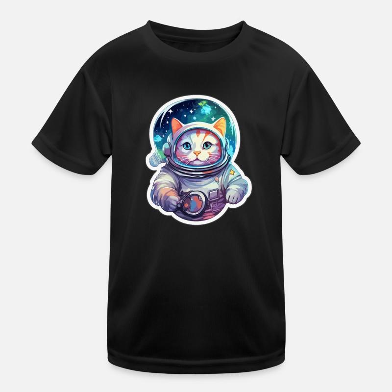Galaxie des astronautes de l’espace Cat T-shirt sport Enfant