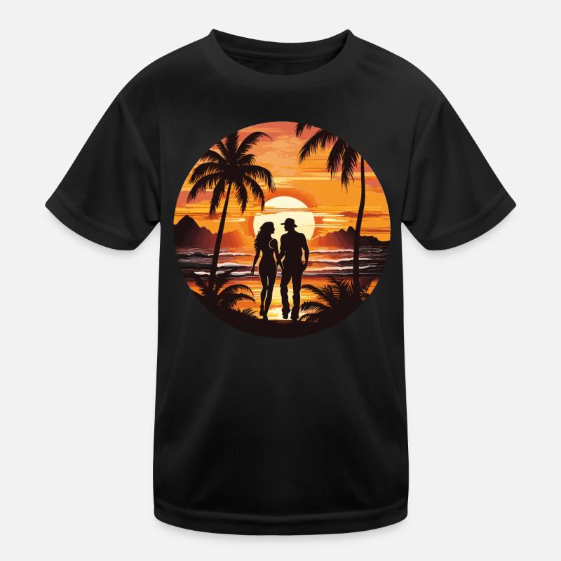 Plage Coucher de soleil T-shirt sport Enfant